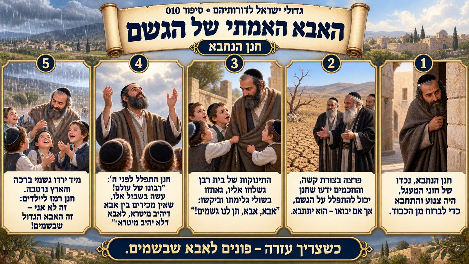 תמונת סיכום — חנן הנחבא: האבא האמתי של הגשם